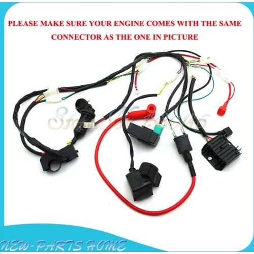 Wiring Loom Harness Key Switch Ignition CDI Kit Fit Zongshen 190cc 2 valve oil cooled electric start engine pit dirt bikes