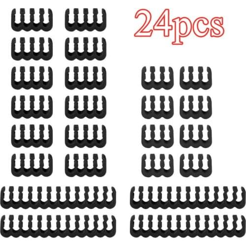 24Pc Power Extension Cord Comb 4 6 8 24 Pin Power Supply Connector Clip Organizer Dresser Clamp CPU PC Computer Cable Manager