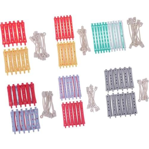 72 Pieces Hairdressing Long Short Perming Rods DIY Curling Waves Perm Curlers