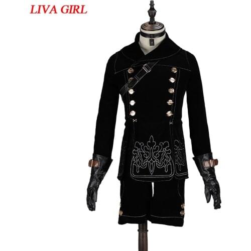 Ainiel NieR: Automata YoRHa No.2 Type B Cosplay Dress and YoRHa No. 9 Type S Uniforms NieR : Automata 2B 9S Cosplay Costume