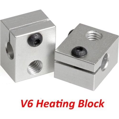 Reprap V6 Aluminum Heater Block All-Metal V6 Extruder For RepRap mk HotEnd 20*16*12mm 3D Printer Parts