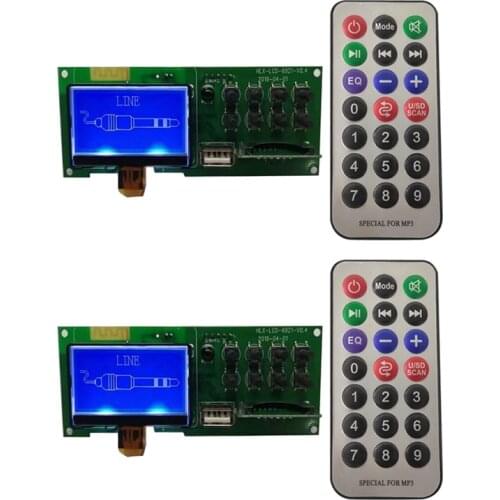 Wireless Bluetooth5.0 MP3 Decoder Board with LCD Lyrics Display Audio Accessories and Remote Control