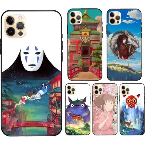 Studio Ghibli Spirited Away For iPhone 12 Pro Max mini Case For iPhone 11 Pro Max XS X SE 2020 7 8 Plus XR Cover