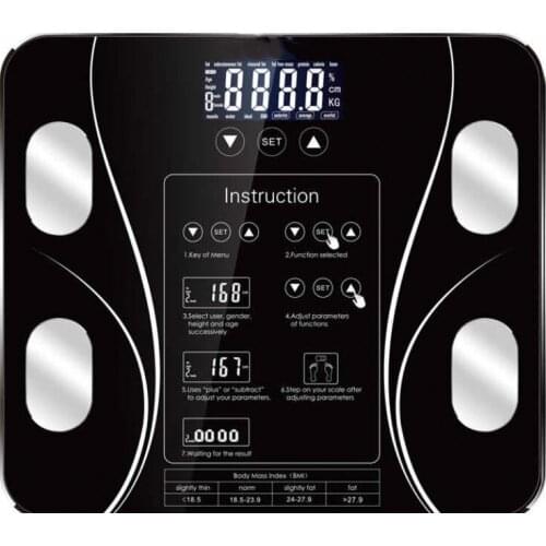 Digital Body Fat Scale Smart Wireless Bathroom Health Composition Analyser Coloful Electronic Weighing Scales With App Bluetooth