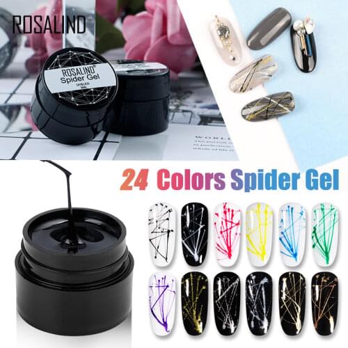 ROSALIND Gel Nail Polish Spider Gel Lacquer For Manicure Nail Arts Set Line Drawing Nail Decoration Need Base Top Coat Varnish