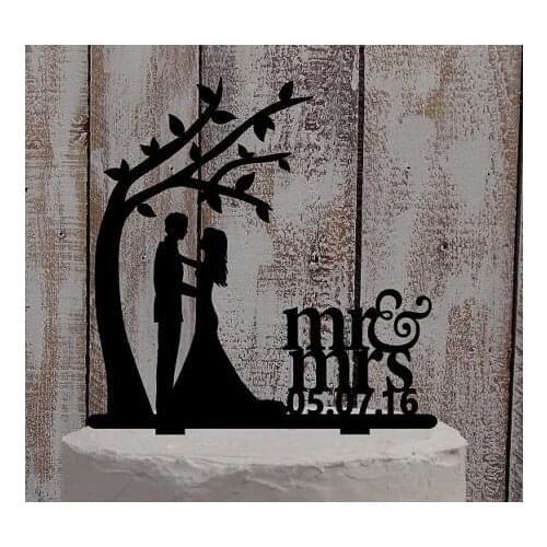 Personalized Family Tree wedding engagement Acrylic cake toppers bridal shower Bachelor party decorations