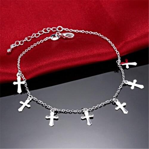 Womens Girls Classic Cute Small Cross Dangle Anklets Foot Chain Fashion Jewelry Gifts BL0012