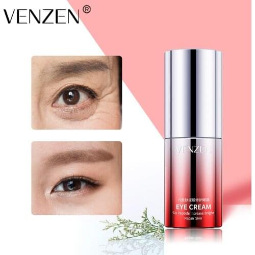 VENZEN Hexapeptide Repairing Eye Cream Anti-Wrinkle Firming Remove Eye Bags Dark Circles Brighten Whitening Eye Skin Care 30g