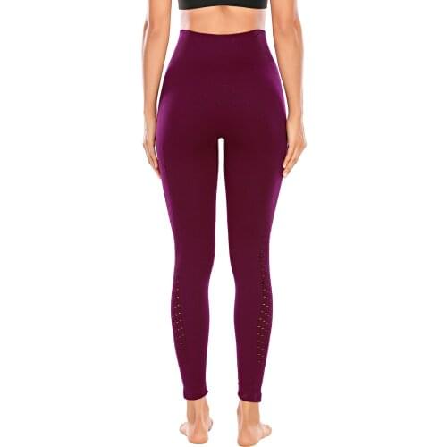 Leggins Sport Women Fitness Gym Legging Jogging Wear High Waist Hollow Out Workout Pants Seamless Yoga Trouser