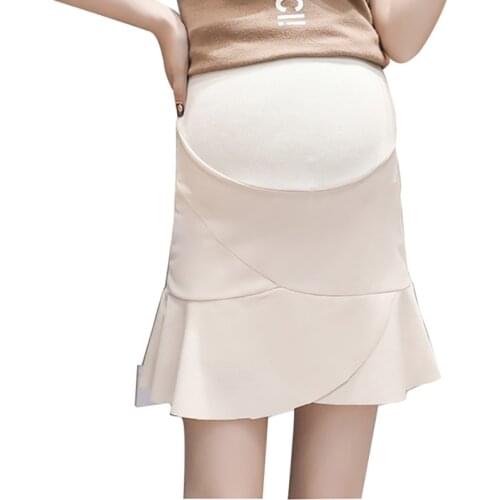 2019 Summer Maternity Skirt Bottom Clothes for Pregnant Women Pregnancy Korean Anti-light Skirts 25% Off