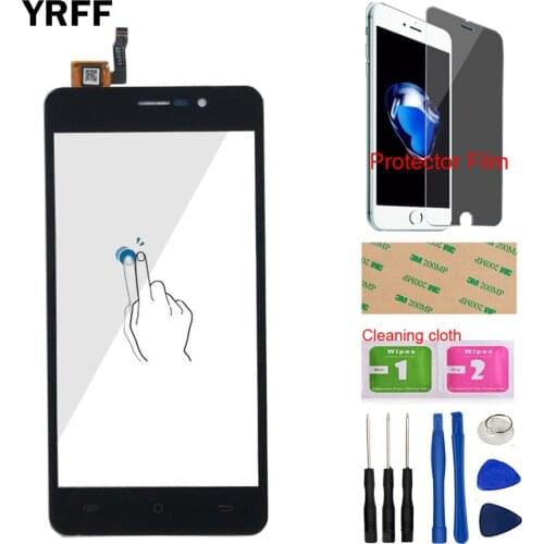 YRFF 5.0'' Mobile Touch Screen For Cherry Mobile Flare S4 Lite Touch Screen Screen Front Glass Digitizer Panel Sensor Tools Gift