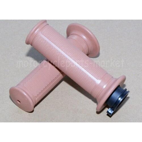 Motorcycle 7/8" 22mm Hand Grips Rubber Throttle Handlebar For Cafe Racer Bobber Custom