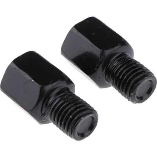 Motorcycle Mirror Adapters RH 8mm Mount To LH 10mm Mirror Rearview Black
