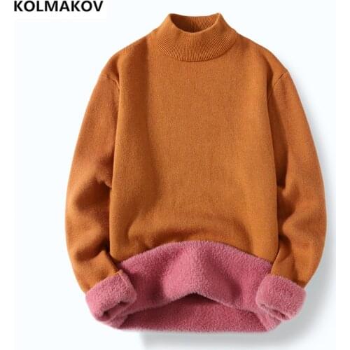 2021 new arrival autumn&winter high quality Pure color thicken casual sweater men,mens casual sweaters plus-size M-3XL