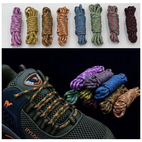 New Arrival High Quality 150cm Non-slip Colorful Round Shoelaces Shoe laces Shoestrings Mountaineering Climbing Shoelace