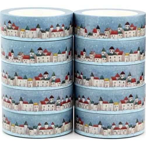 NEW 10pcs/Lot Decorative Little Snow Sweet House Washi Tapes DIY Scrapbooking Planner Adhesive Masking Tape Cute Papeleria