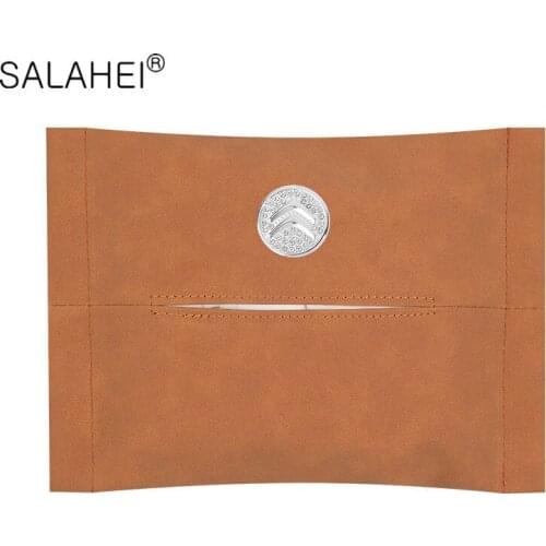 Car Interior Sun Visor Hanging Storage Tissue Case For Citroen C2 C3 C4 C5 ZX Quatre Saxo Xsara Jimny 1.6 Auto Napkins Container