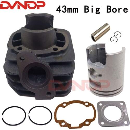 43mm big bore Motorcycle Cylinder Piston For Honda DIO50 DIO 50 50cc AF17 AF18 AF24 AF17 AF28 KYMCO CK50QT-B big to 60cc