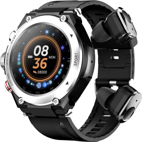GARAFRE T92 Smart Watch Men TWS Bluetooth 5.0 Earphone Call 9D Stereo Music Waterproof Sport Smartwatch