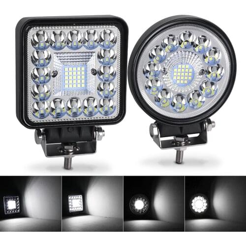 2PCS LED Work Light Bar 99W 123W Worklight 12V 24V Offroad Spot Beam Fog Lights for 4X4 Truck Tractor Boat 4WD SUV ATV UTV White