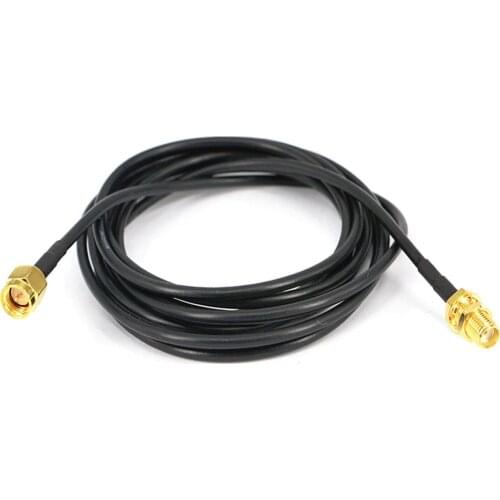 50 piece/lot Extension cable SMA Female to SMA Male straight connector RG174 2M Pigtail Cable