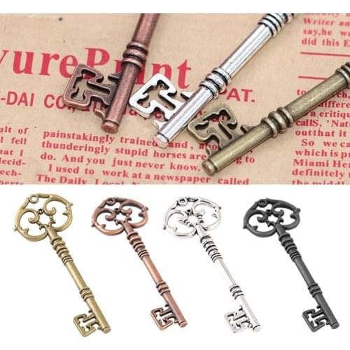 1PC Antique Bronze/Gold/Silver Color Key Charm Pendants For DIY Jewelry Handmade Charms Making Key Vintage Decoration L2Y9