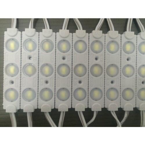 1000pcs/lot 5730 3LED injection led module 12V 3m adhesive with fog lens Waterproof IP65 1.5W white LED sign for shop banner