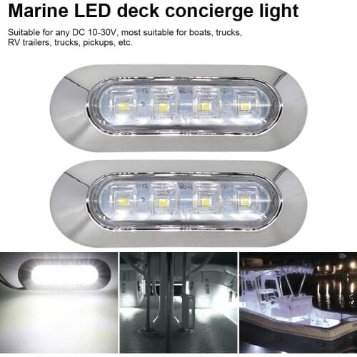 DC 12-30V Marine Boat Transom LED Stern Light rectangle White LED Tail Lamp Yacht Accessory Interior Stern Transom Light Side