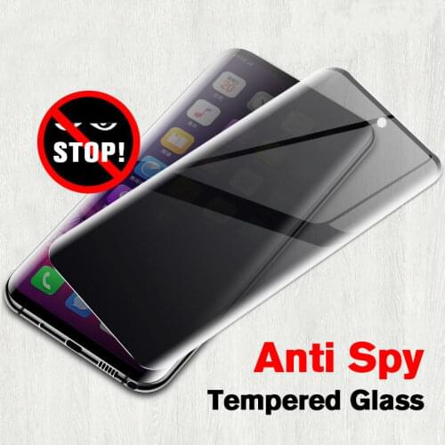 3D Anti-spy Tempered Glass for Samsung Galaxy S21 S20 S10 S9 S8 Plus Privacy Anti-Peep Film on for Galaxy Note 20 Note10 9 8