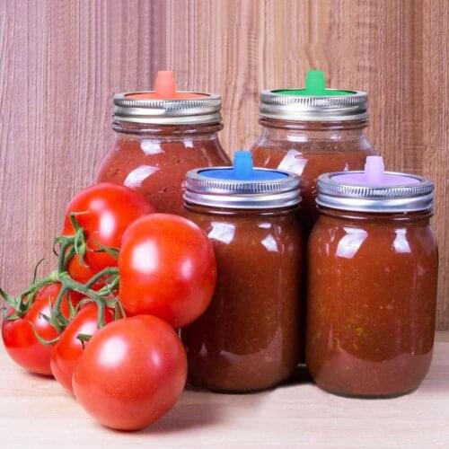 5Pcs Silicone Waterless Fermenting Airlock Lids Covers for Wide Mouth Mason Jar Sealed Lid Kitchen Supplies