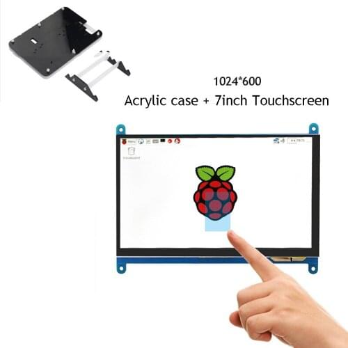 7 Inch Touch Screen For Raspberry Pi 3 Capacitive 7 '' LCD Monitor For Banana Pi USB Touchscreen Display with Acrylic Case