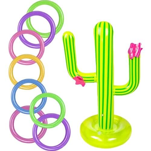Inflatable Pool Accessories Cactus Swimming Pools Ring Float Toss Games Inflatable Pools Toys With 6/8 Ring piscine accessoire