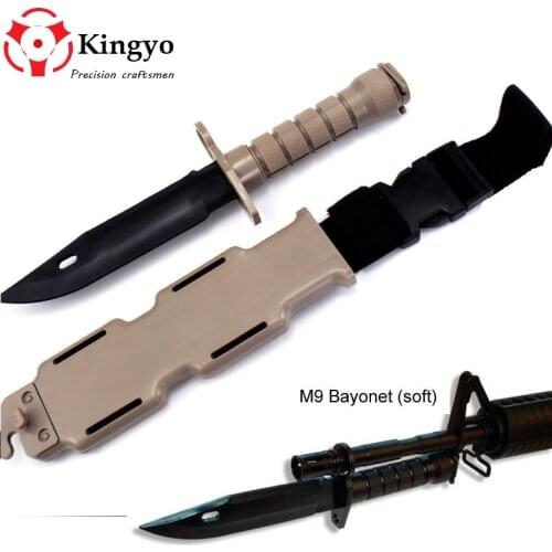 US Army M9 Airsoft Tactical Combat Plastic Cosplay Model Knife for Show Military Training Wargame Hunting Black Color on sale