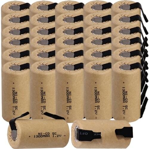 Lowest price 32 piece SC battery 1.2v batteries rechargeable 1300mAh nicd battery for power tools akkumulator