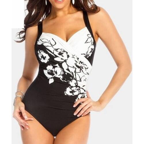 Bikini White floral print ladies with fat and one-piece swimsuit