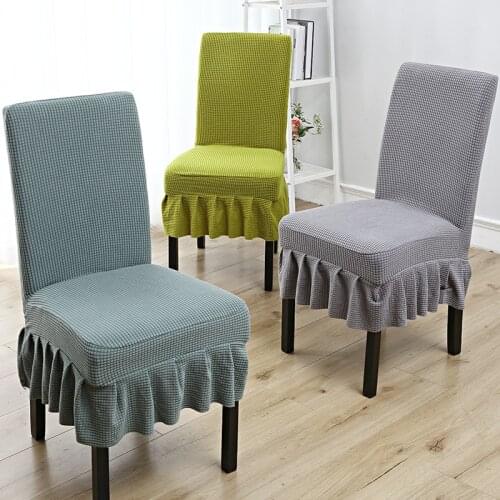 Spandex Chair Cover Jacquard Velvet Removable Seat Covers Office-Kitchen-Hotel-Wedding Chair Covers for Living Room Furniture