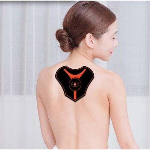 Mini Electric Back Neck Massager Portable Cervical Massage Sticker Gel Patch Relaxing Instrument Relief Pain Anti-Cellulite Tool