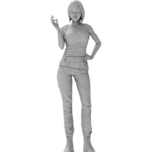 YUFAN 1/35 Beautiful City Girl Resin Soldier 8cm Static Genuine Model A-95 Resin Self-assembled Toy Packaging Epoxy Kit inc K4N5