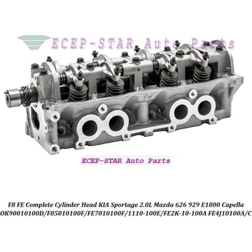 F8 FE Complete Cylinder Head For Mazda 626 929 Forklift turbo E1800 Capella E2000 B2000 1.8L For Kia Sportage 2.0L FE11-10-100E