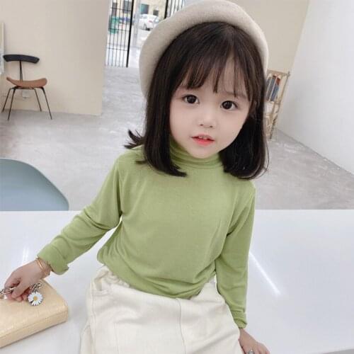 Toddler Girls T-shirts Solid Color Girls T Shirts Casual Style T-shirt Kids Spring Autumn Girl Clothes