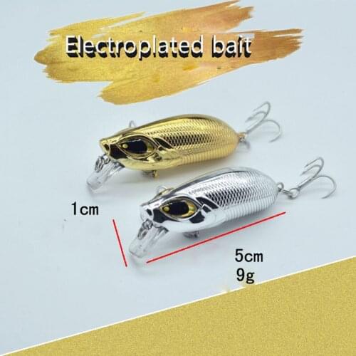 Artificial Electroplating Wobbler Anti-Corrosion Fishing Lure Hard Bait 3D Eyes Freshwater High Quality Plastic Fishing Bait