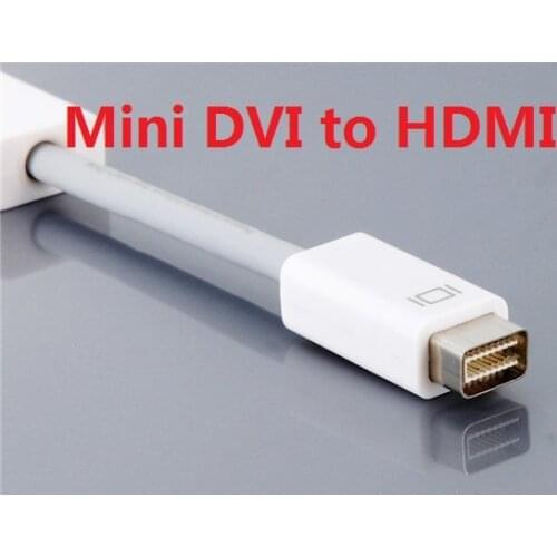 100PCS Mini DVI To HDMI cable male to Female M/F Video converter Adapter Cable Cord For Apple iMac Macbook Pro