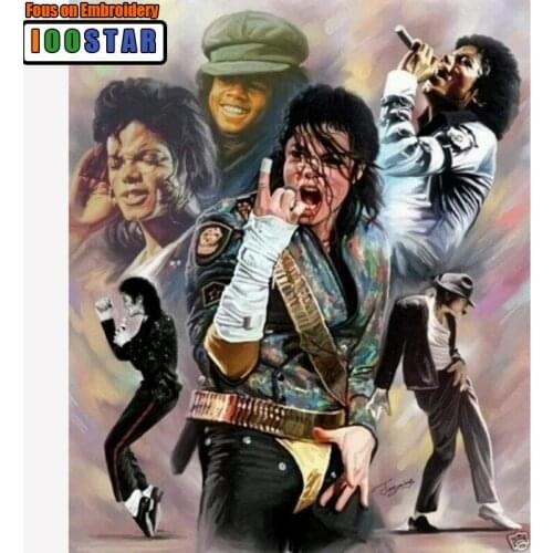 Picture diamond mosaic diy diamond painting cross stitch superstar famous singer Michael Jackson diamond embroidery needlework