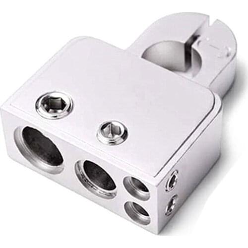 Car Battery Terminal Connectors Kit With Voltmeter Display Positive Negative Car Battery Post Clamp Transparent Acrylic Covers