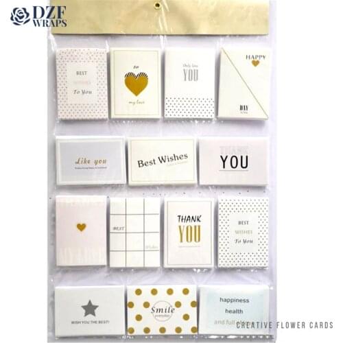 Creative Bouquet Card Flower Packaging Material Hanging Card Bouquet Message Card Bronzing Greeting Card