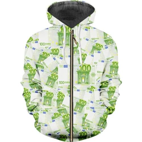 CJLM Euro Coin Zipper Jacket Pullover Mens Plus Size Jacket Harajuku Funny Casual Hoodie Money Dropshipping Store Mens 5XL
