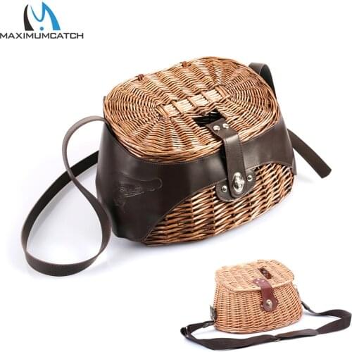Maximumcatch Classical Willow Trout Fishing Creel Fishing Wicker Basket