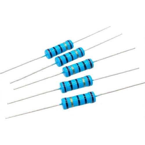10pcs 3W Metal film resistor 1% 1R ~ 1M 1R 4.7R 10R 22R 33R 47R 1K 4.7K 10K 100K 1 4.7 10 22 33 47 4K7 ohm