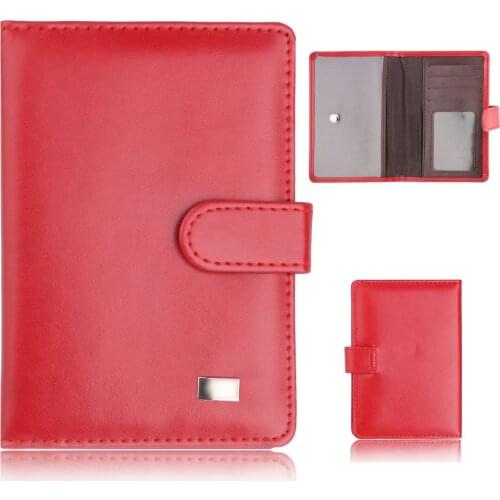 TRASSORY Multifunctional Travel Passport Holder Wallet Men Women Luxury Leahter Cover Case for Passport with Buckle