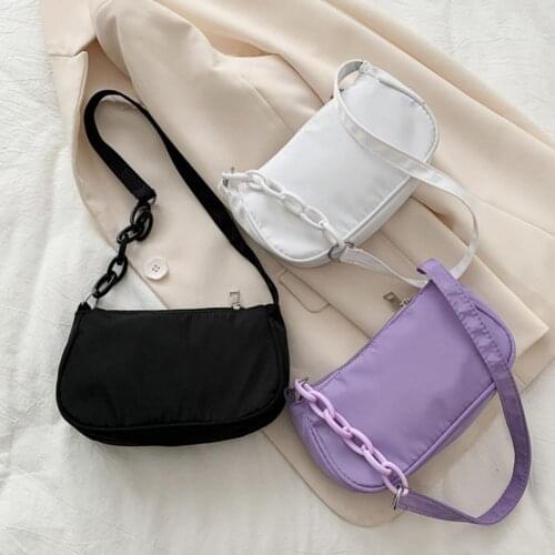 Fashion Solid Color Strap Bag Smooth Surface Smooth Zipper Elegant Temperament Women Casual Underarm Bag Shoulder Bag for Dating